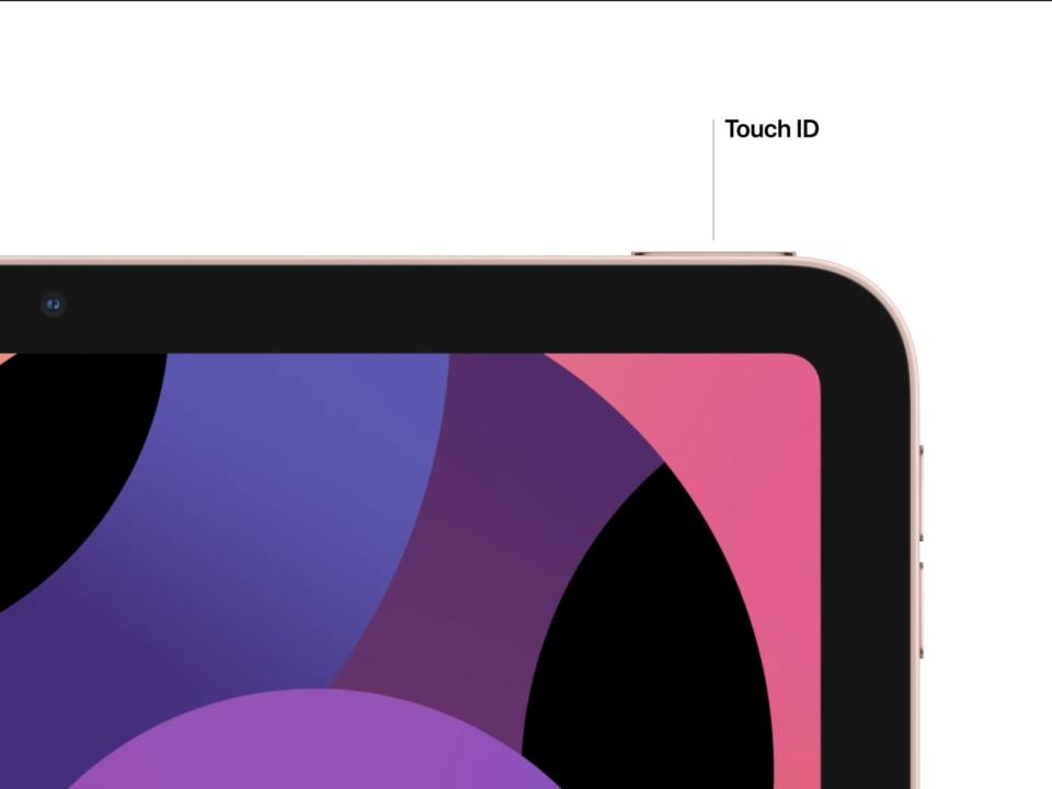 Apple iPad Air fall event A14 bionic Touch ID button