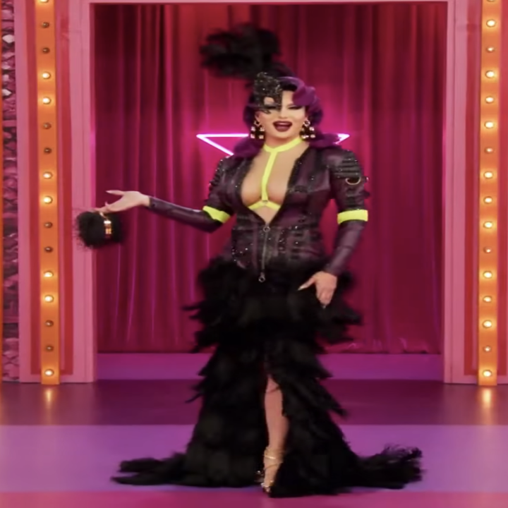 Trinity the Tuck enters the Werk Room