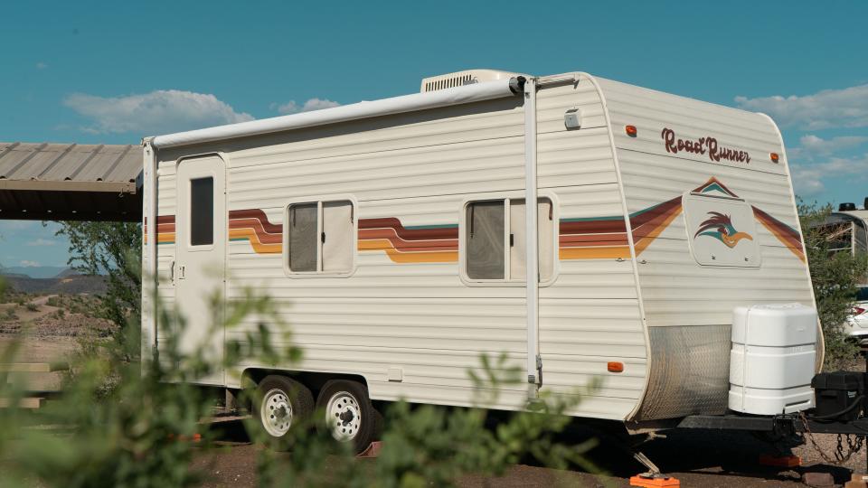 The exterior of the completed camper.