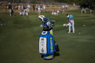 Solheim Cup team Europe practice during a training session at Finca Cortesin, near Estepona, southern Spain, on Wednesday, Sept. 20, 2023. (AP Photo/Bernat Armangue)