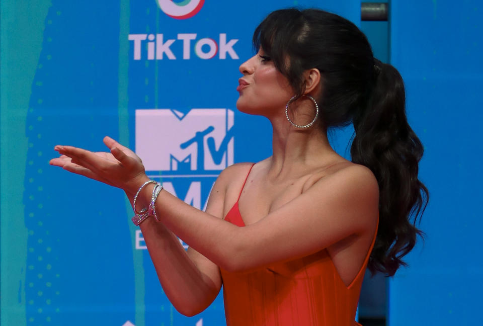 Singer Camila Cabello arrives at the 2018 MTV Europe Music Awards at Bilbao Exhibition Centre in Bilbao, Spain, November 4, 2018. REUTERS/Sergio Perez