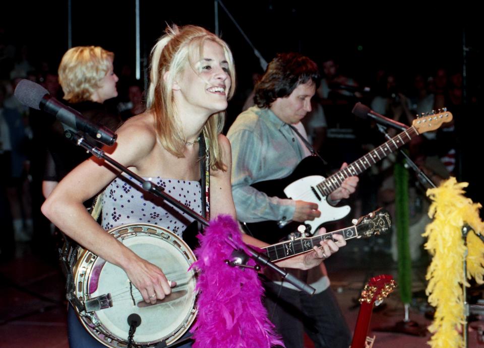 The Dixie Chicks performs in the Sony Music Records show during the 27th annual Fan Fair at the Tennessee State Fairgrounds June 18, 1998.