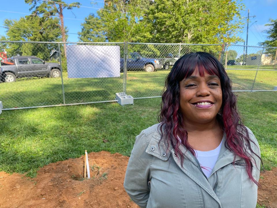 Keesha Martinez, mother to Pickens was one of the first people to break ground at Candace Pickens Memorial Park.
