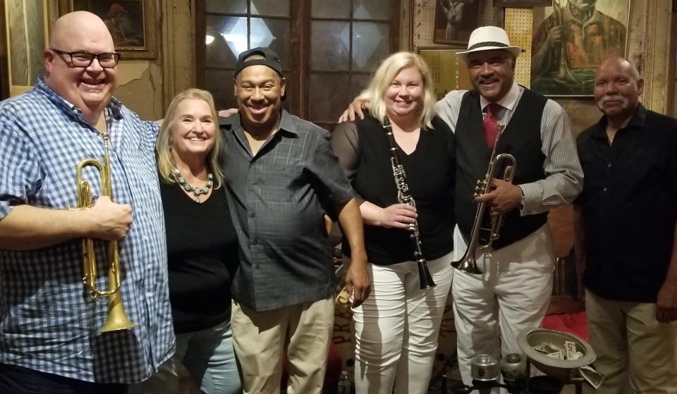 Dan Miller (far left) with girlfriend Judi Woods and friends in August 2022 at New Orleans' at Preservation Hall.