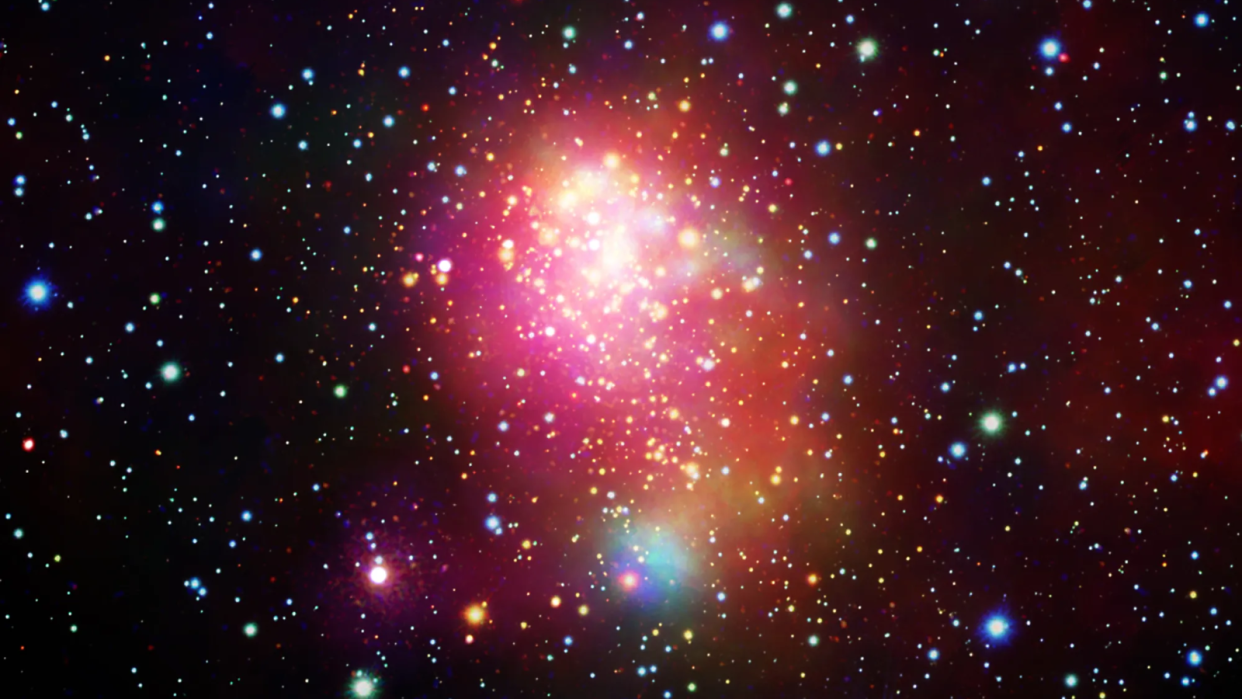  The super star cluster Westerlund 1 as seen by Chandra. 