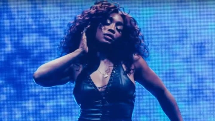 SZA performs at the iHeartRadio Jingle Ball 2023.