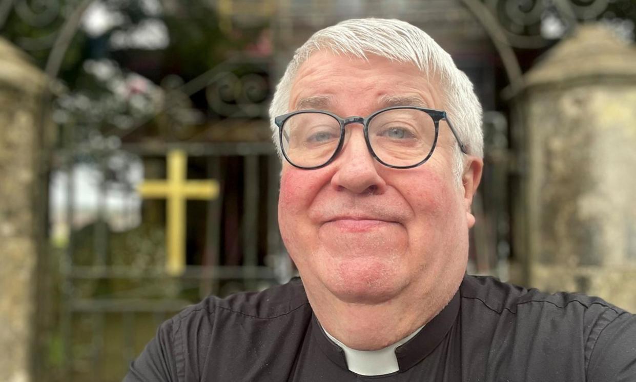 <span>The Rev John Gillibrand: ‘We’ll also be providing a cup of tea if anyone wants to stay on.’</span><span>Photograph: The Church in Wales</span>