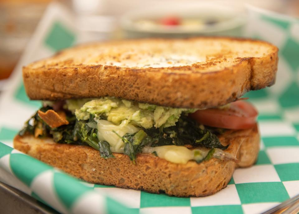 The Avocado Toasted “Egg in the Hole” sandwich at By the Brewery in Downtown Memphis.