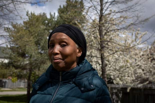 Jennie Powell, 73, who was hesitant about getting vaccinated against COVID-19, is pictured near her home, in Mississauga, Ont. She has since received her first dose after attending a virtual seminar put on by her family doctor. (Evan Mitsui/CBC - image credit)