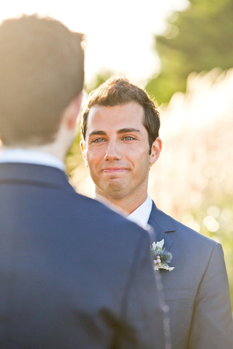 <p>"Jason's eyes welled up with tears as he listened to Nick recite personalized vows during their ceremony." - Lauren Saldutti&nbsp;</p>