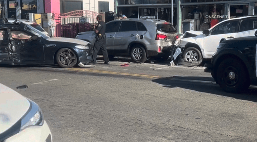 Long Beach pursuit crash