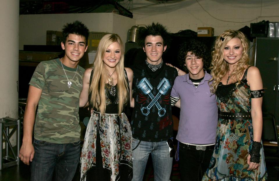 The Jonas Brothers with Aly and AJ in 2006.