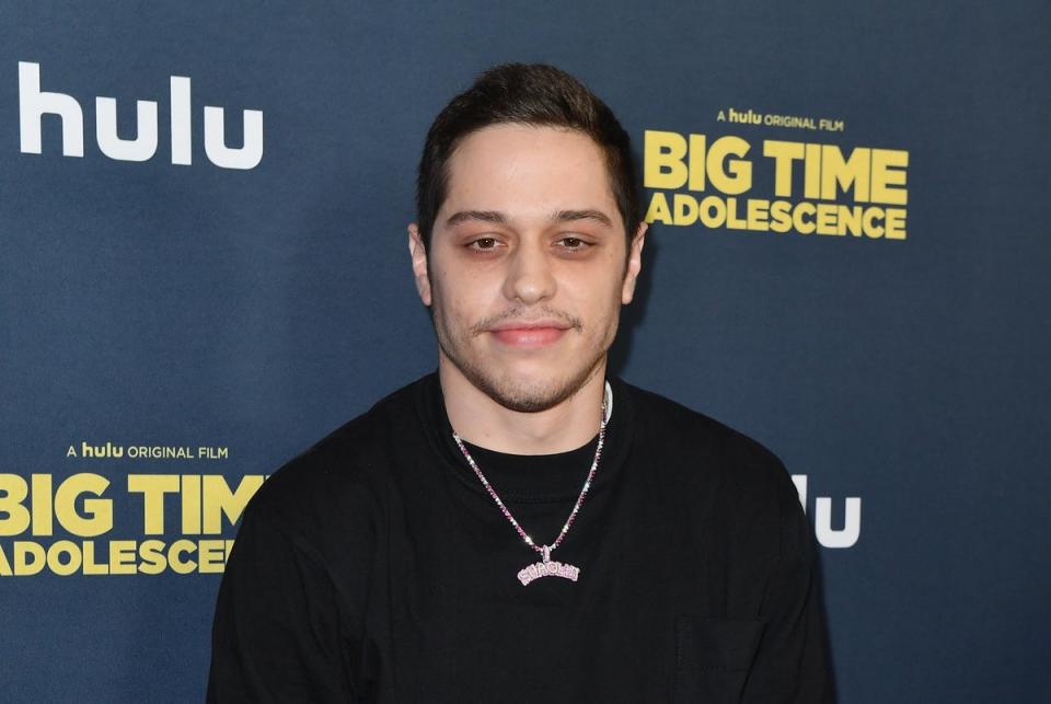 Pete Davidson is reportedly seeking help after being ‘triggered’ by online abuse from Kanye West during his relationship with Kim Kardashian  (AFP via Getty Images)