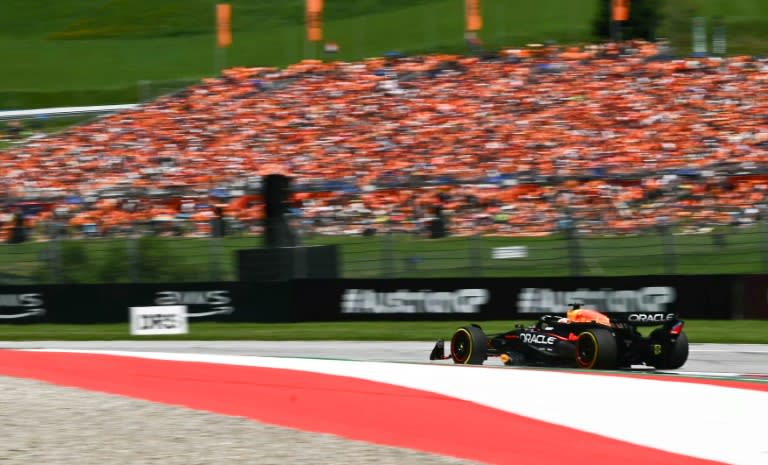 Le Néerlandais Max Verstappen pendant la course sprint du Grand Prix d'Autriche samedi (Joe Klamar)