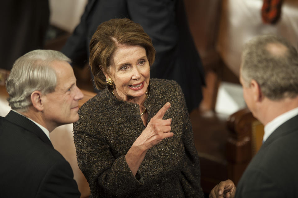 "It is a public health issue. And the fact is is that children should be vaccinated," House Minority Leader Nancy Pelosi (D-Calif.) <a href="https://www.youtube.com/watch?v=EXy_Wq670Zk#t=1105" target="_blank">said</a> at the Brookings Institute on Feb. 3.