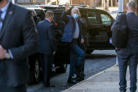 President-elect Joe Biden arrives at The Queen theater, Wednesday, Dec. 2, 2020, in Wilmington, Del. (AP Photo/Andrew Harnik)