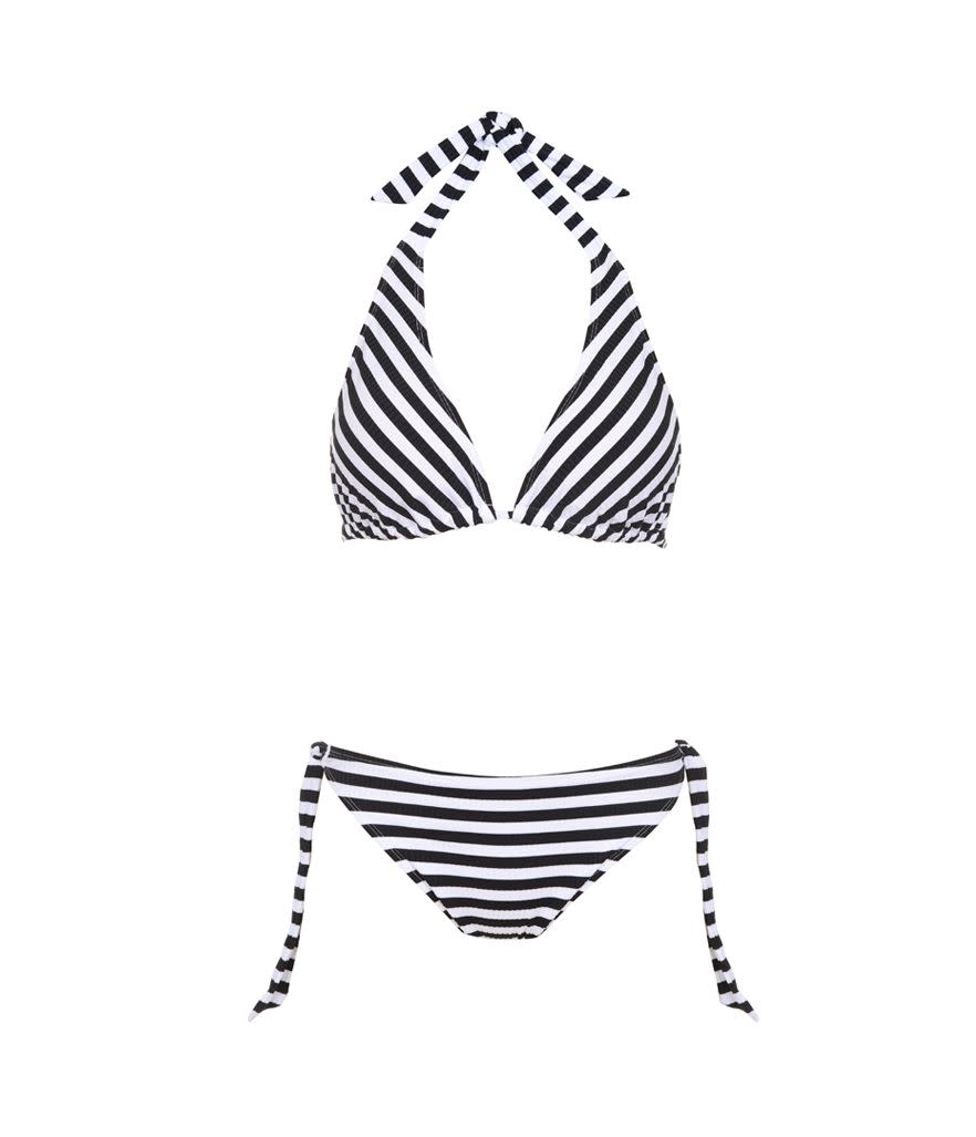Ashley Graham x Swimsuits for All Elite Striped Ribbed Triangle Bikini