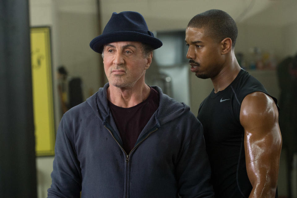 Sylvester Stallone and Michael B Jordan in Creed. (MGM)
