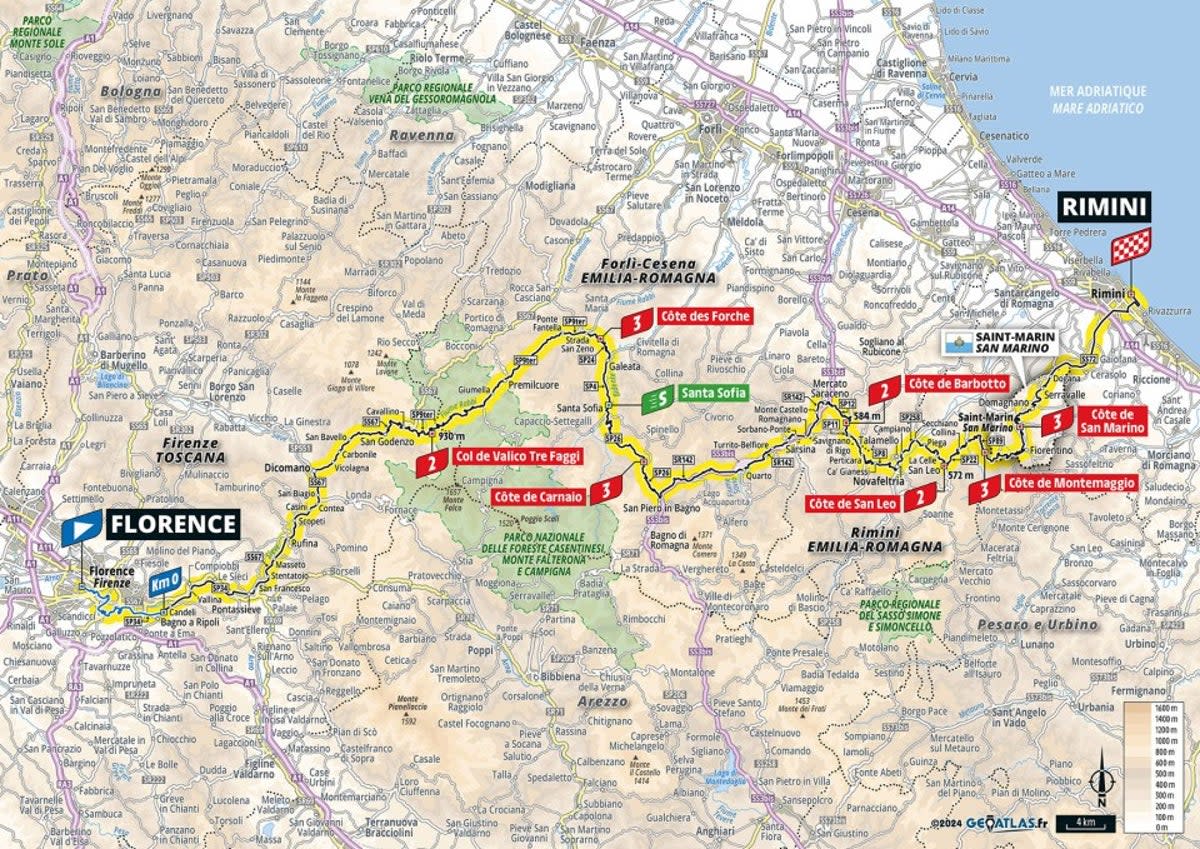 Tour de France 2024 stage 1 preview Route map and profile of 206km