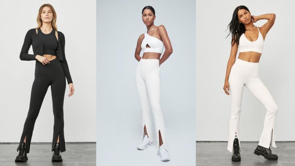 These sporty flared leggings will keep you looking and feeling cool thanks to their ventilated slit.