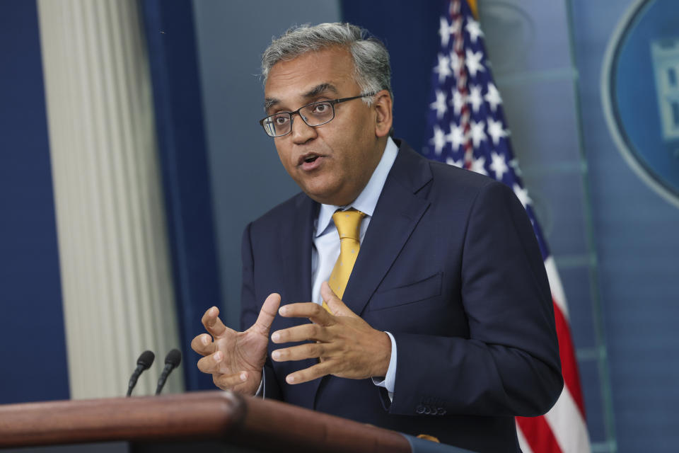 White House COVID-19 Response Coordinator Dr. Ashish Jha speaks at the daily press briefing at the White House on June 2, 2022. / Credit: Kevin Dietsch / Getty Images