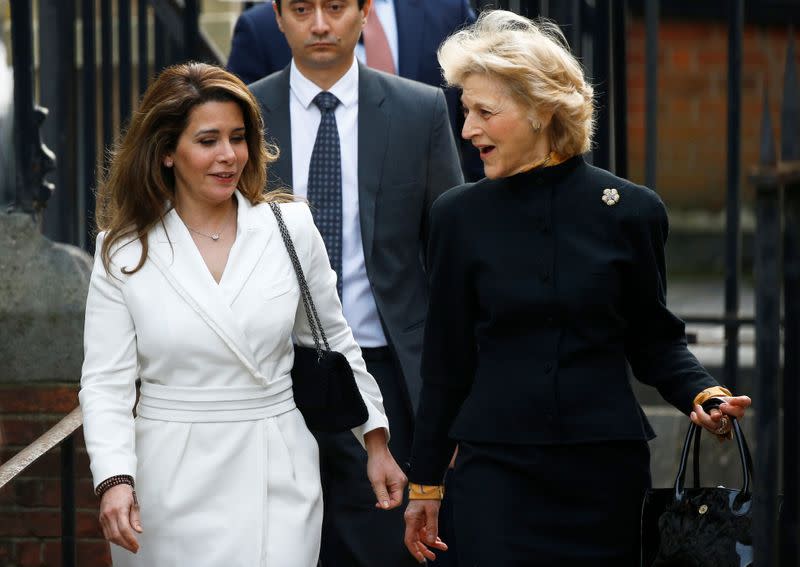 Princess Haya bint Al Hussein arrives at the High Court in London