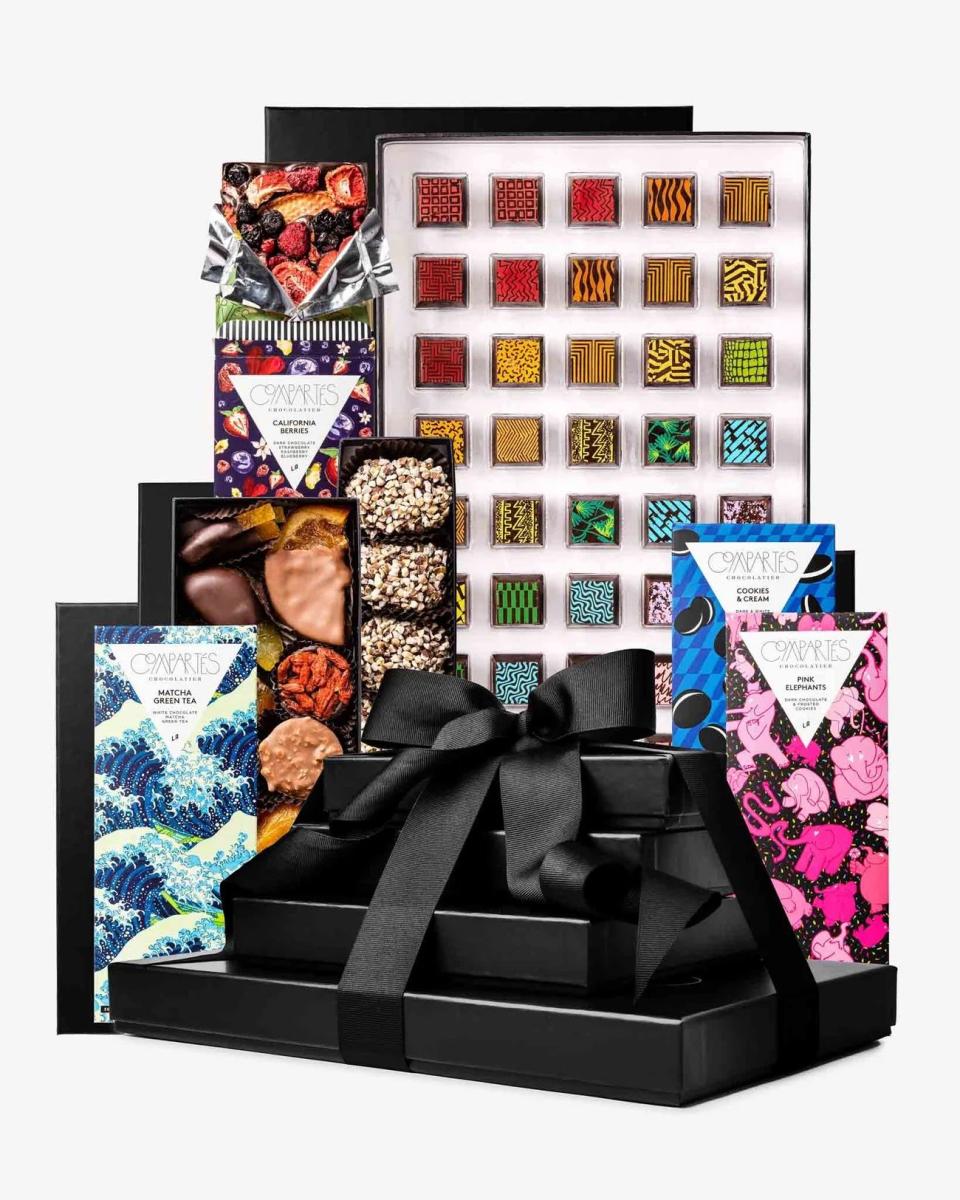 <p><a href="https://go.redirectingat.com?id=74968X1596630&url=https%3A%2F%2Fcompartes.com%2Fproducts%2Fluxury-corporate-chocolate-gift-assortment&sref=https%3A%2F%2Fwww.redbookmag.com%2Flife%2Ffriends-family%2Fg43862843%2Fwant-to-go-all-out-this-mothers-day-try-these-luxury-gifts%2F" rel="nofollow noopener" target="_blank" data-ylk="slk:Shop Now;elm:context_link;itc:0;sec:content-canvas" class="link ">Shop Now</a></p><p>Compartes The Chocolate Aficionado Gift Tower</p><p>$199.95</p><p>Compartes</p><span class="copyright">Compartes</span>