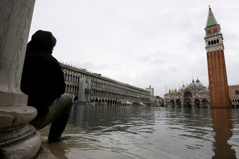 Flooding in the lagoon city of Venice