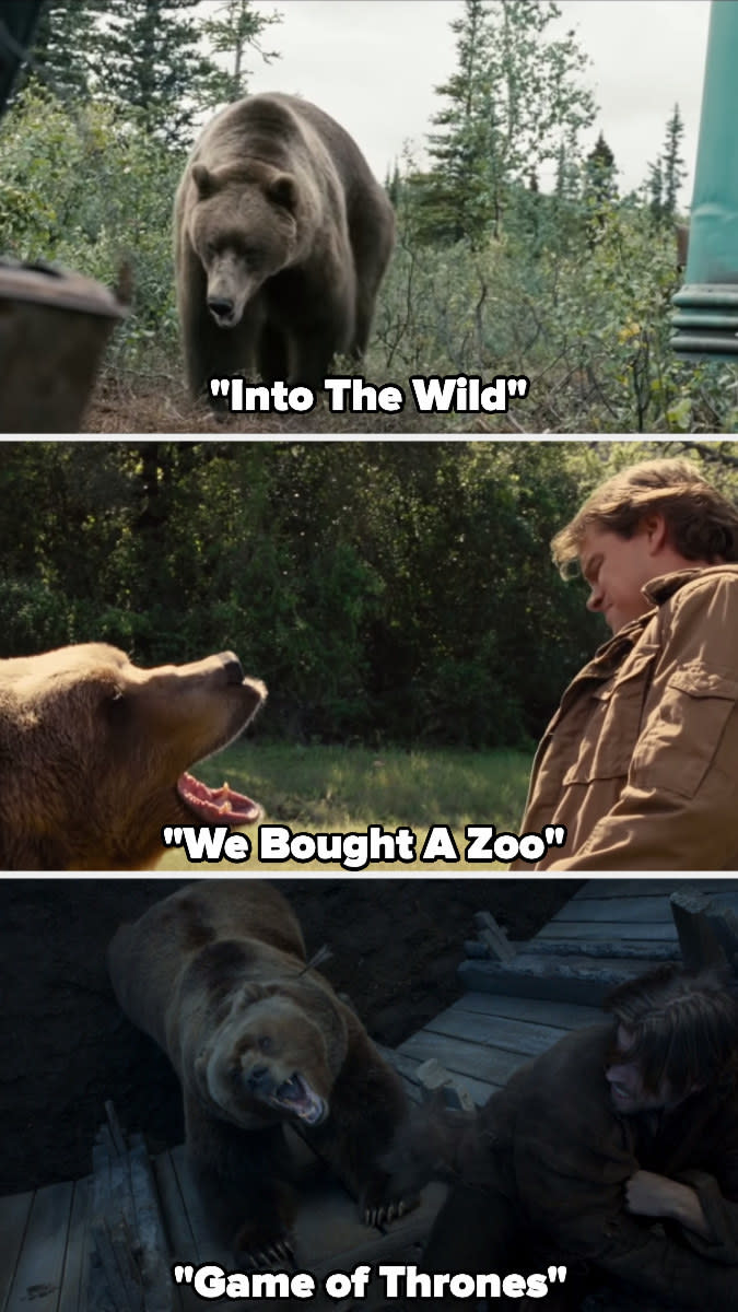 Bart the Bear II in "Into the Wild," "We Bought a Zoo," and "Game of Thrones"