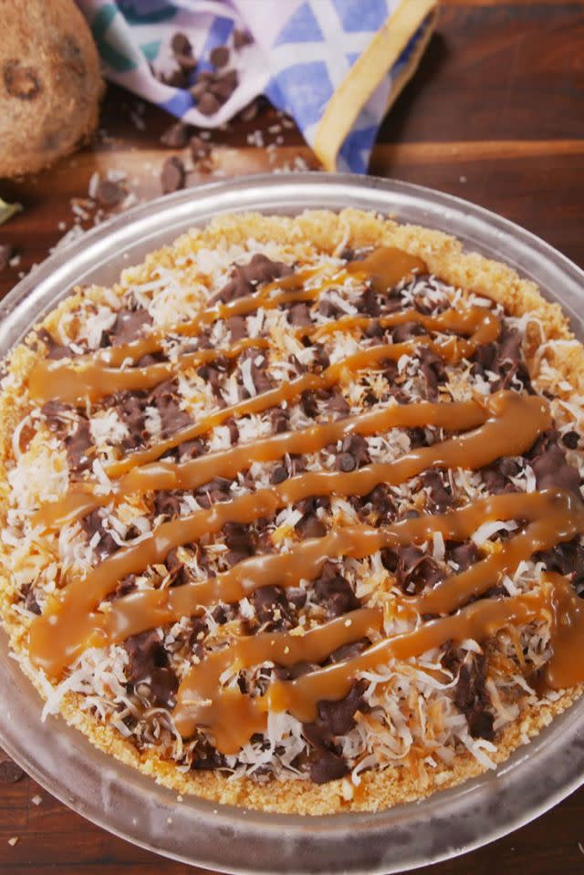 <p>Who needs Girl Scout cookies when you've got this pie, complete with toasted coconut, chocolate, and caramel sauce?</p><p><em>Get the recipe from Delish »</em></p>