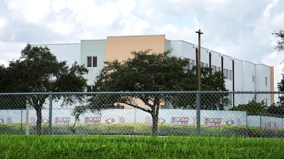 The 1200 building at Marjory Stoneman Douglas High School. / Credit: Getty Images