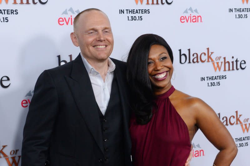 Bill Burr (L) and Nia Renee Hill attend the Los Angeles premiere of "Black or White" in 2015. File Photo by Jim Ruymen/UPI