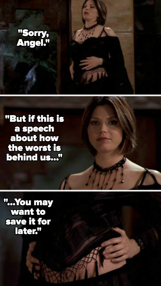 HOW DID EVERYONE NOT REALIZE SHE WAS EVIL RIGHT THEN AND THERE??? IN WHAT CONTEXT WOULD CORDY WEAR THIS??? Her voice and outfit and necklace and UGH...it's all just so cringe and un-Cordy.