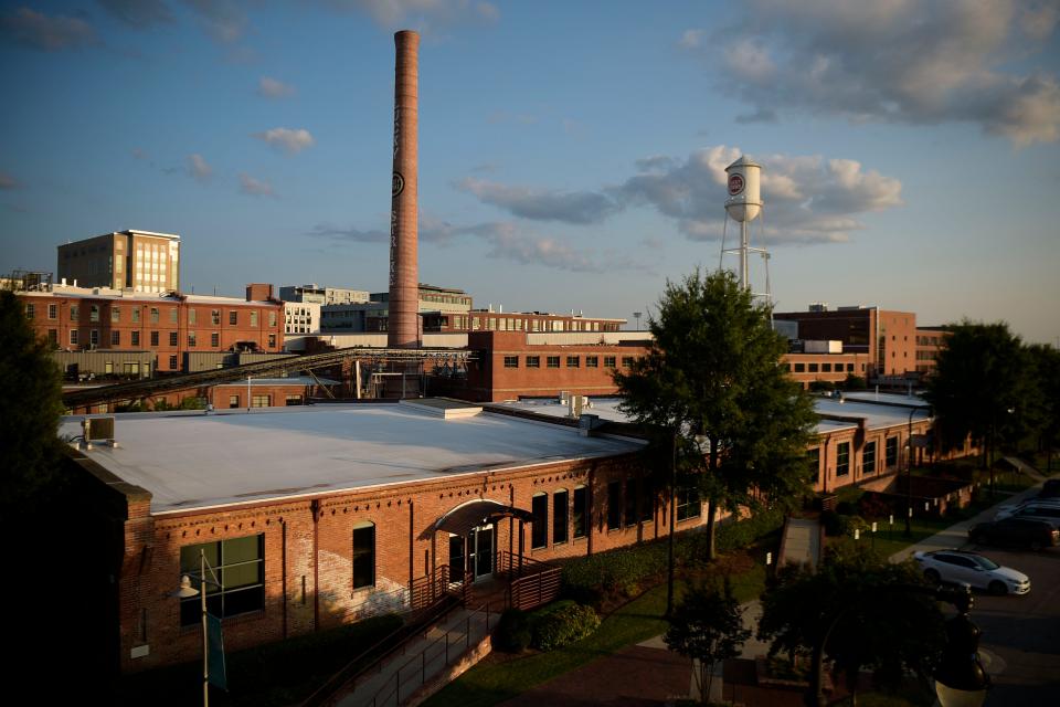 American Tobacco Company, which once produced Lucky Strike cigarettes, left downtown Durham in the 1980s. In 2004, the American Tobacco Campus reopened as a mixed-use community comprised mostly of office tenants, with restaurant and retail spaces sprinkled throughout the grounds next to Durham Bulls Athletic Park.