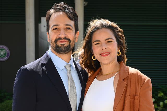 <p>Karwai Tang/WireImage</p> Lin-Manuel Miranda and Vanessa Nadal attend the Wimbledon Tennis Championships at All England Lawn Tennis and Croquet Club on July 15, 2023 in London, England.