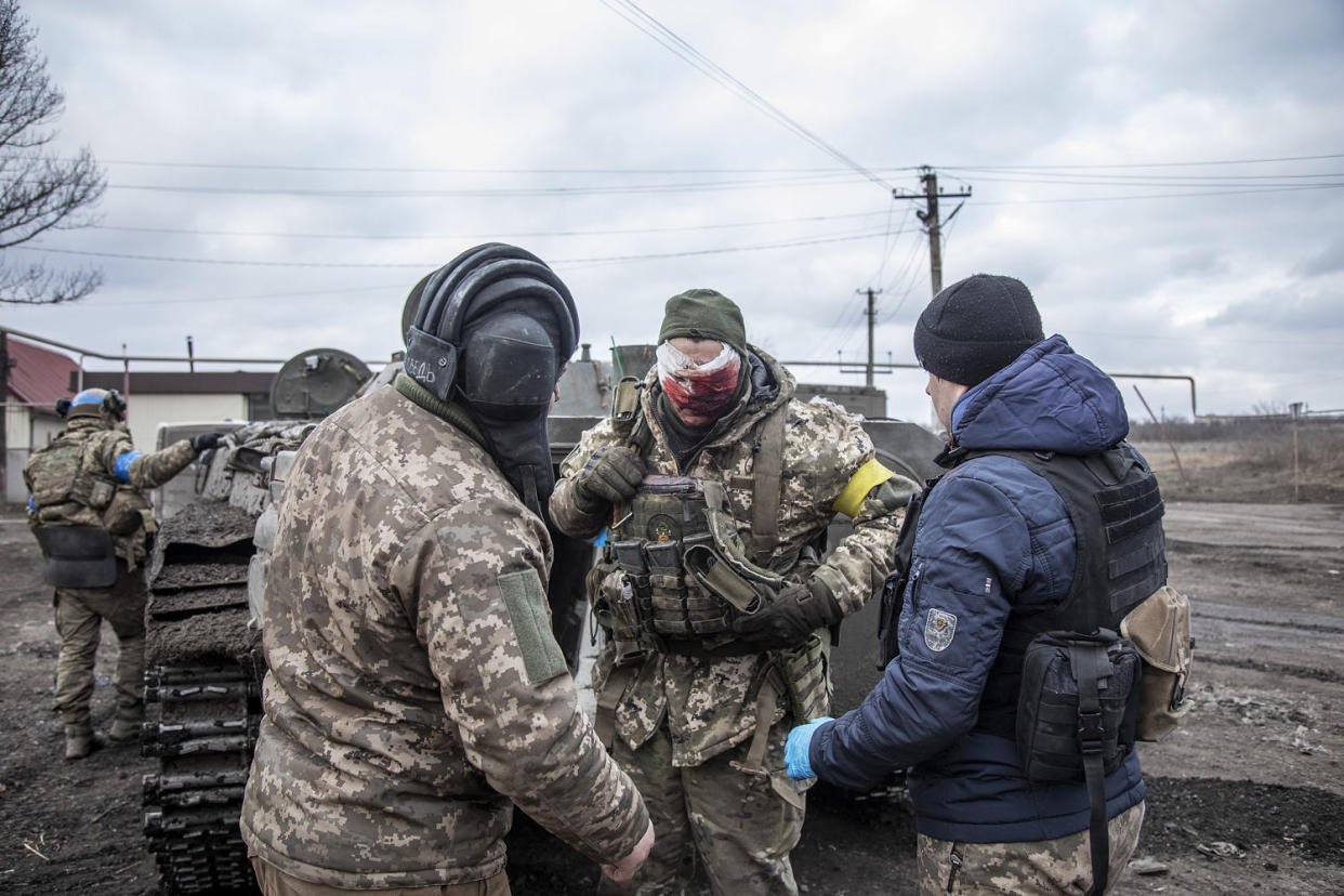 Military mobility on Ukraine's Avdiivka frontline (Narciso Contreras/ / Anadolu via Getty Images)