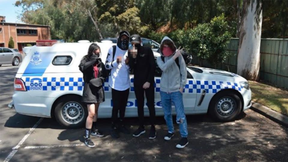 A Melbourne gang that refers to themselves as the 'Sky High Idiots' perform similar stunts. Source: Instagram