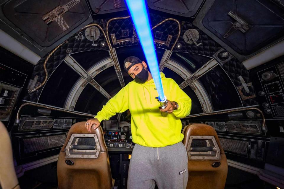 <p>The Colombian singer was feeling the force during a recent trip to Walt Disney World, where he explored the <em>Star Wars:</em> Galaxy's Edge land at Disney Studios and stepped aboard the Millenium Falcon for a spin on Smugglers' Run.</p>