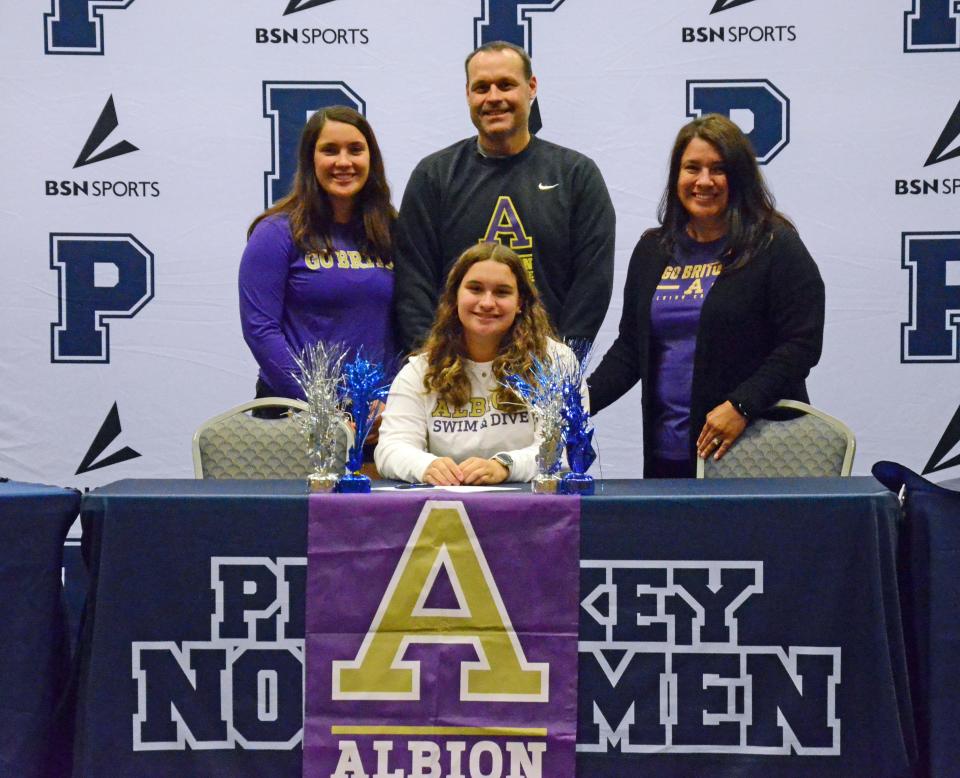 Petoskey senior Alyssa Glaser will join her sister, Alexis, on the Albion College women's swimming and diving team next year.