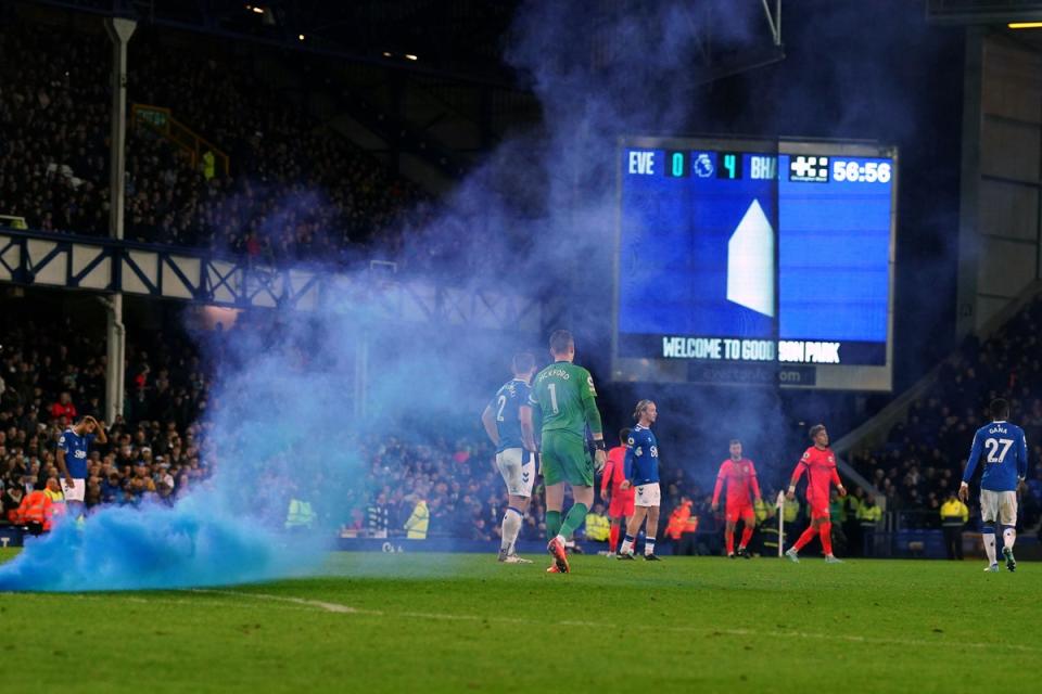 Everton’s fans turned against their side after being thrashed at home to Brighton (PA Wire)