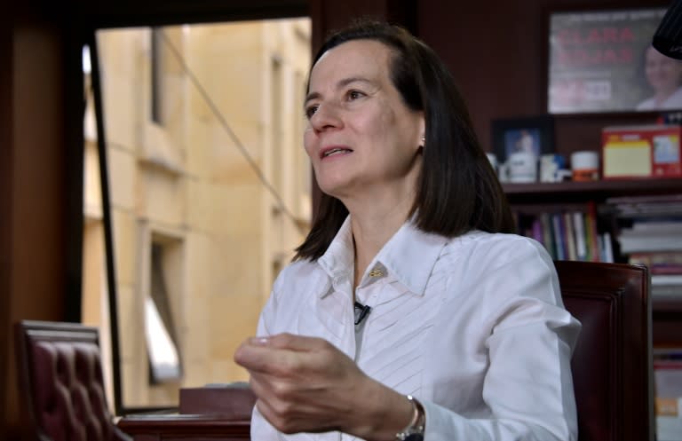 Clara Rojas, a Colombian congresswoman, pictured at her office in Bogota in September