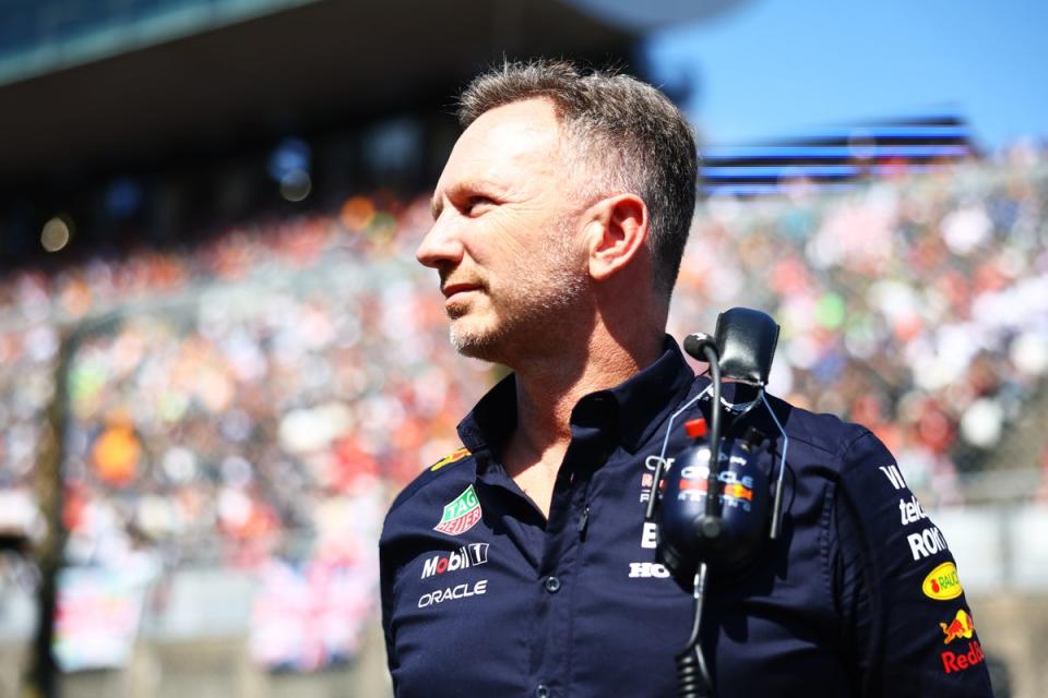 Christian Horner has been present at every F1 race this season while his female colleague is currently suspended (Getty Images)