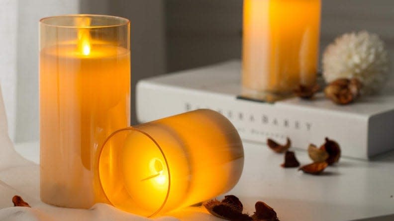 These flameless candles look just like the real thing.