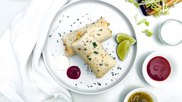 Air Fryer Beef Chimichangas