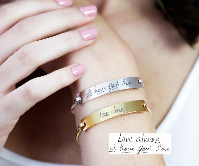 Custom Actual Handwriting Bangle