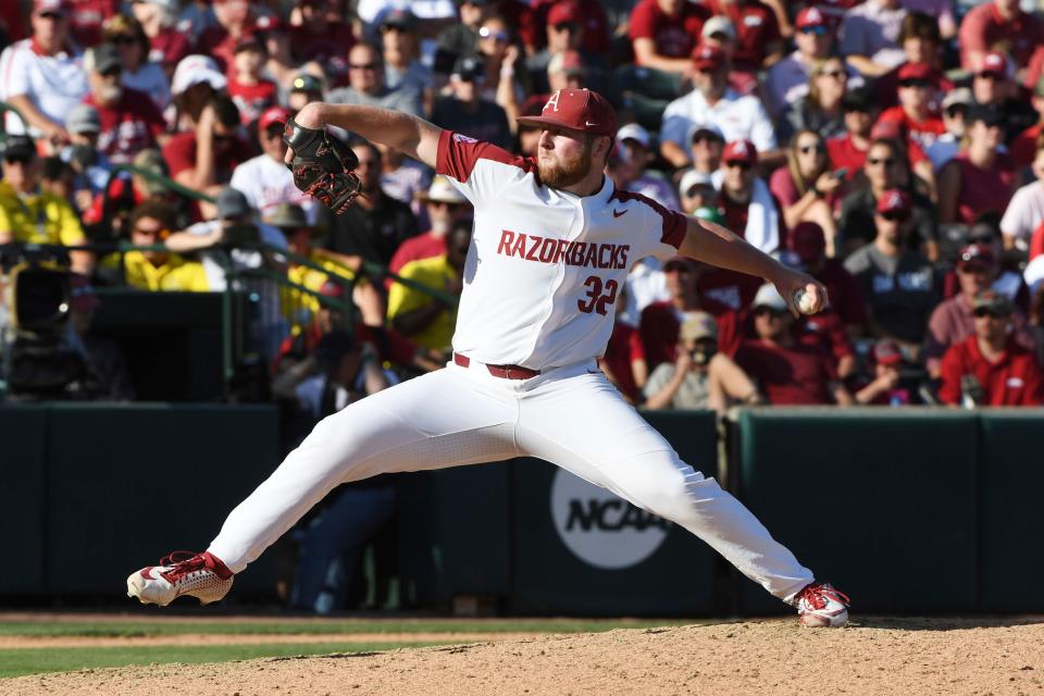 The newest Red Wings reliever, Matt Cronin, pitched for Arkansas during his college days.