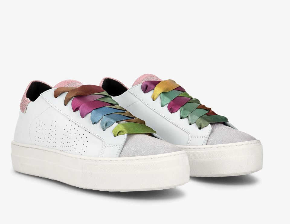 <h2>P448 Thea Shade Sneaker<br></h2><br>Speaking of shoes… a chunky sneaker with multi-colored satin laces sounds about right for keeping up with the festival crowd (and if you need more convincing, perhaps use of the phrase “dream-like effect” in the product description will do it). P448 has fashion-forward yet wearable sneakers that are easy to walk and dance around in. <br><em><br>Shop <strong><a href="http://us.p448.com/" rel="nofollow noopener" target="_blank" data-ylk="slk:P448" class="link ">P448</a></strong></em><br><br><br><strong>P488</strong> Thea Shade Sneaker, $, available at <a href="https://go.skimresources.com/?id=30283X879131&url=https%3A%2F%2Fus.p448.com%2Fcollections%2Fwomen-platforms%2Fproducts%2Fs22thea-w-189" rel="nofollow noopener" target="_blank" data-ylk="slk:P448" class="link ">P448</a>