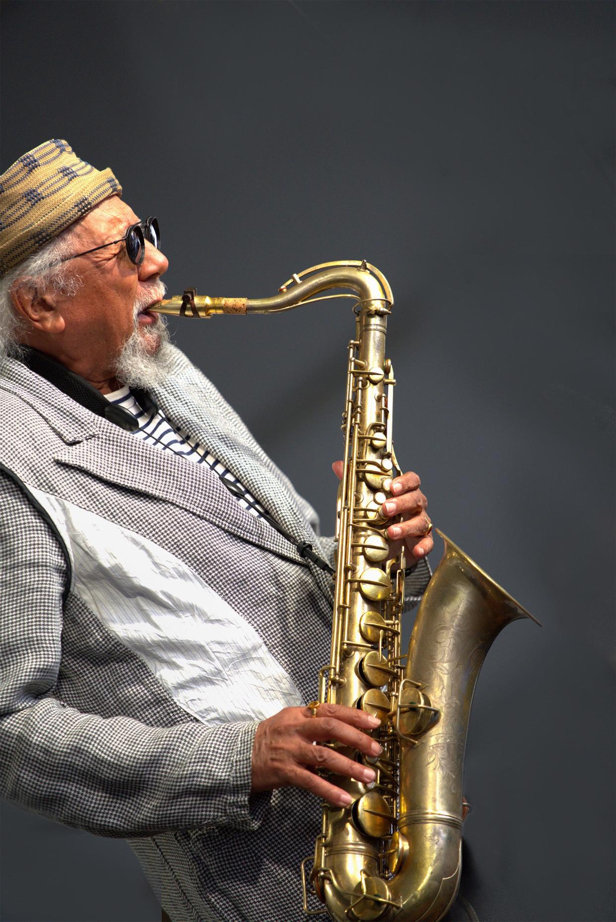 Charles Lloyd, performing at the Newport Jazz Festival in 2021.