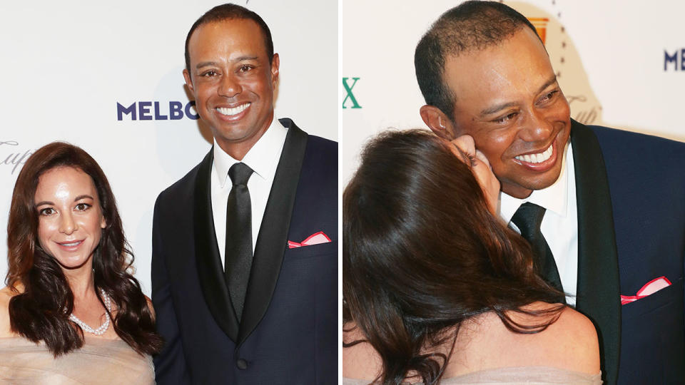 Pictured here, Tiger Woods and Erica Herman during happier times in their relationship.