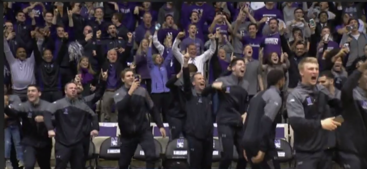 Northwestern players, fans and coaches react to making their first-ever NCAA tournament.